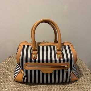 Henri Bendel Original Miss Bendel Striped Barrel Bag | bags.
